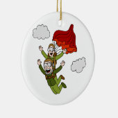 TandemSkydiving vektorCartoon Keramikornament (Rechts)