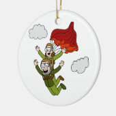 TandemSkydiving vektorCartoon Keramikornament (Links)