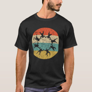Tandemsprung Vintage Retro Kreis Fallschirm Paragl T-Shirt