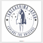 Tanegashima Japan Erforschen des Universums Aufkleber (Blatt)