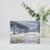 Taneycomo Foggy Winter Fishing Hoch auf See Postkarte (Stehend Vorderseite)