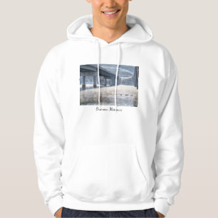 Taneycomo-See Foggy Winter Angeln Herren Hoodie