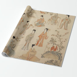 Tang Dynsty Handmaidens Geschenkwrap Geschenkpapier