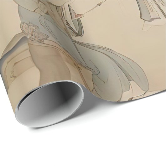 Tang Dynsty Handmaidens Geschenkwrap Geschenkpapier (Rolleneckpunkt)