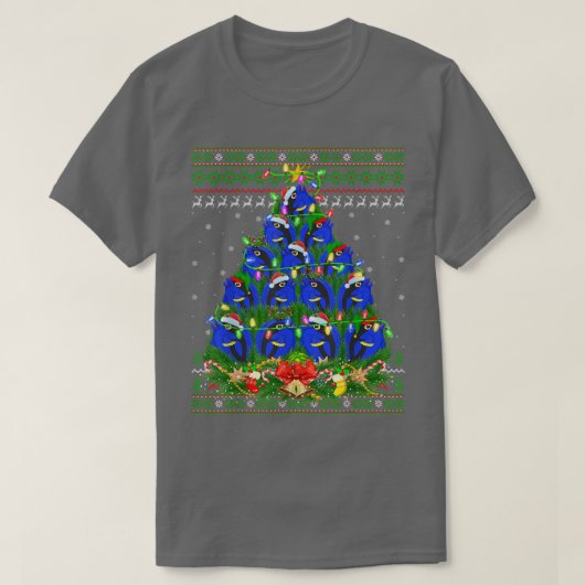 Tang Fish Xmas Lighting Tree Santa Tang Ugly Chris T-Shirt (Design vorne)