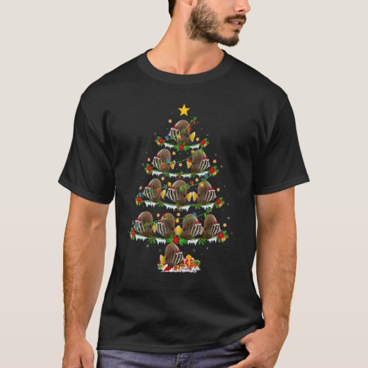 Tang Fish  Xmas Lights Tang Christmas Tree T-Shirt (Vorderseite)