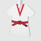 Tang Soo Do 1. Gup Roter Gürtel Personalisiert Ornament (Vorderseite)