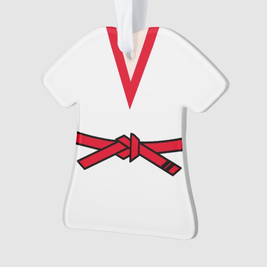 Tang Soo Do 1. Gup Roter Gürtel Personalisiert Ornament (Vorderseite)