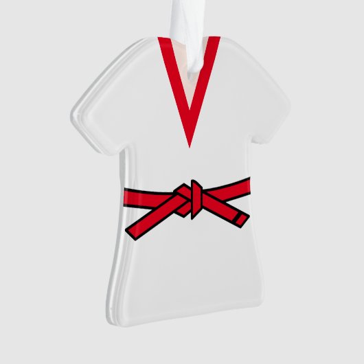 Tang Soo Do 2. Gup Roter Gürtel Personalisiert Ornament (Vorderseite)