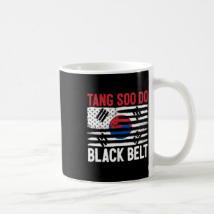 Tang Soo Do Black Belt Karate Kämpfer Koreanischer Kaffeetasse