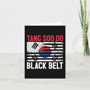 Tang Soo Do Black Belt Karate Kämpfer Koreanischer Karte
