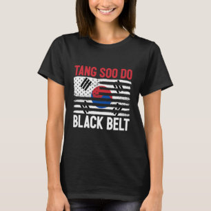 Tang Soo Do Black Belt Karate Kämpfer Koreanischer T-Shirt