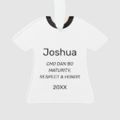 Tang Soo Do Blue Belt Personalisiert Ornament (Rückseite)