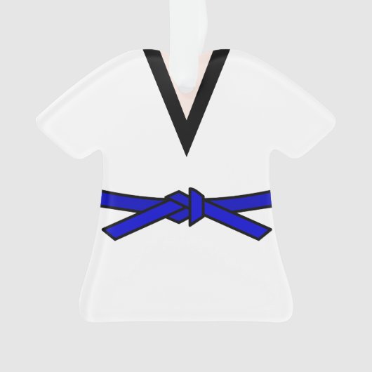 Tang Soo Do Blue Belt Personalisiert Ornament (Vorderseite)