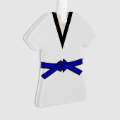 Tang Soo Do Blue Belt Personalisiert Ornament (Vorderseite)