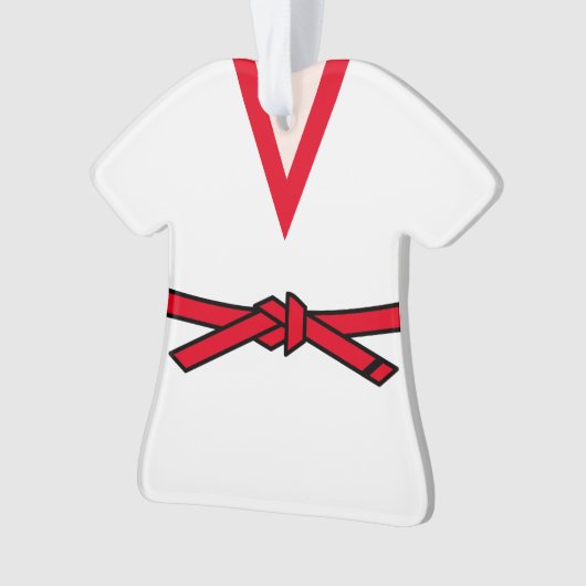 Tang Soo Do Gup 2 Roter Gürtel Personalisiert Ornament (Vorderseite)