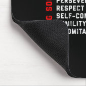 Tang Soo Do Martial Arts 7 Tenets Mousepad (Ecke)