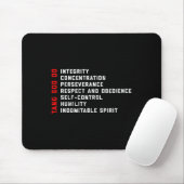 Tang Soo Do Martial Arts 7 Tenets Mousepad (Mit Mouse)