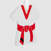 Tang Soo Do Martial Arts Roter Gürtel Personalisie Ornament (Vorderseite)