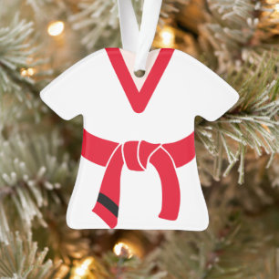 Tang Soo Do Red Martial Arts Belt Personalisiert Ornament