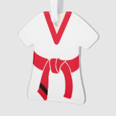 Tang Soo Do Red Martial Arts Belt Personalisiert Ornament (Vorderseite)