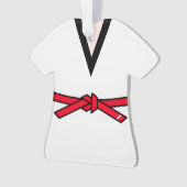 Tang Soo Do Roter Gürtel 1 Level Personalisiert Ornament (Vorderseite)