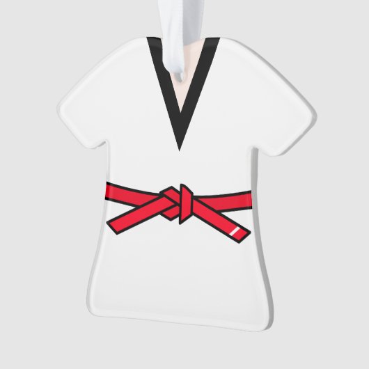 Tang Soo Do Roter Gürtel 1 Level Personalisiert Ornament (Vorderseite)