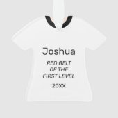 Tang Soo Do Roter Gürtel 1 Level Personalisiert Ornament (Rückseite)