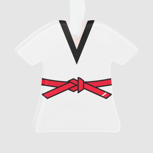Tang Soo Do Roter Gürtel 1 Level Personalisiert Ornament (Vorderseite)