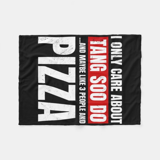 Tang Soo Do Sparring Martial Artist Karate Master Fleecedecke (Vorderseite (Horizontal))