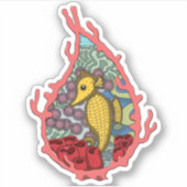 Tanga das Seepferd Contour Sticker (Vorderseite)