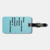 Tanga, das Seepferd-Gepäckmarke Gepäckanhänger (Rückseite horizontal)