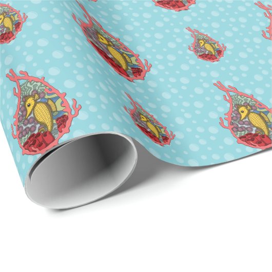 Tanga das Seepferd Wrapping Paper Geschenkpapier (Rolleneckpunkt)