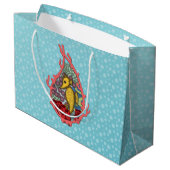 Tanga, die Seepferd-Geschenktasche Große Geschenktüte (Rückseite Schrägansicht)