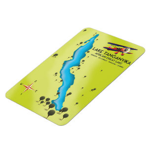 Tanganjikasee Afrikanischer Großsee Karte Magnet
