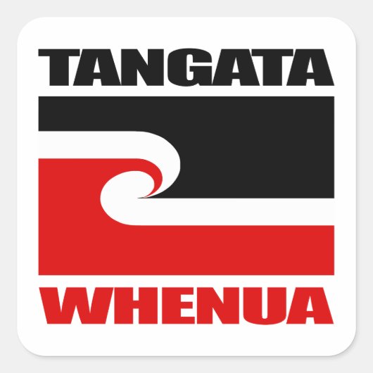 Tangata Whenua Quadratischer Aufkleber (Vorderseite)