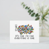 Tanged Light Bulbs Alles ist fein Postkarte (Stehend Vorderseite)