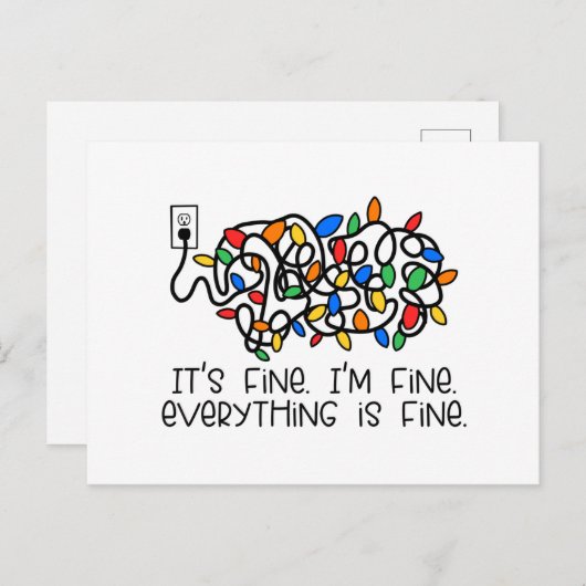 Tanged Light Bulbs Alles ist fein Postkarte (Vorne/Hinten)