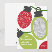 Tangellampen Foto Weihnachtskarte Feiertagskarte (Vorne/Hinten)