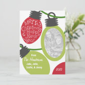 Tangellampen Foto Weihnachtskarte Feiertagskarte (Stehend Vorderseite)