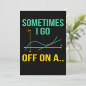 Tangent Mathematik Lehrer Mathematik Mathematik St Dankeskarte (Stehend Vorderseite)