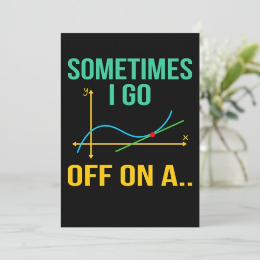 Tangent Mathematik Lehrer Mathematik Mathematik St Dankeskarte (Stehend Vorderseite)