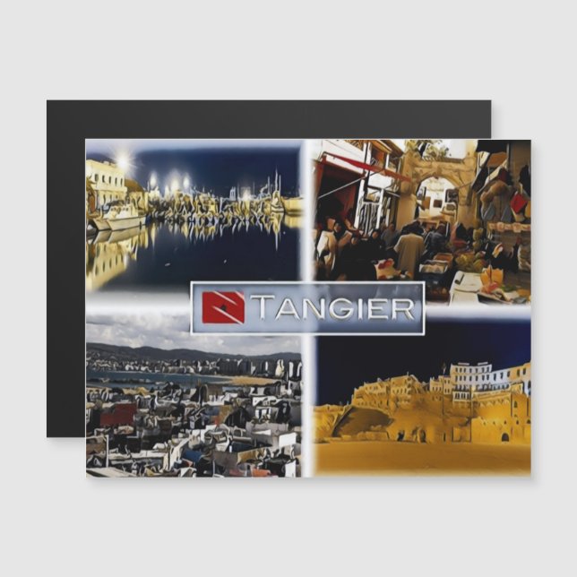 Tanger - Marocco - Mosaik - Magnetkarte (Vorne/Hinten)