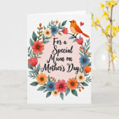 Tangerine Bird Muttertagskarte Karte (Gelbe Blume)