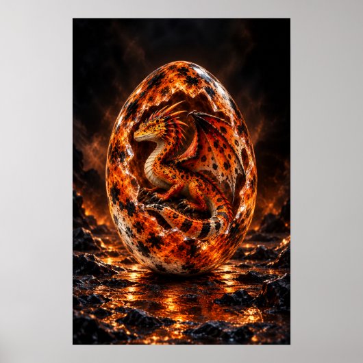 Tangerine Caldera Drachenei Poster (Vorne)