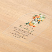 Tangerine Citrus Orange Mason Jar Wedding Acryleinladungen (Ablage )