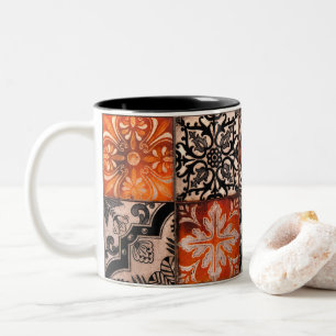 Tangerine Fliese Zweifarbige Tasse
