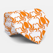 Tangerine Krake Oktopusse Krawatte (Gerollt)