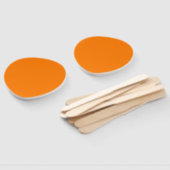 Tangerine Orange Paddle Fan for Elegant Event Comf Fächer (Non-assembled)