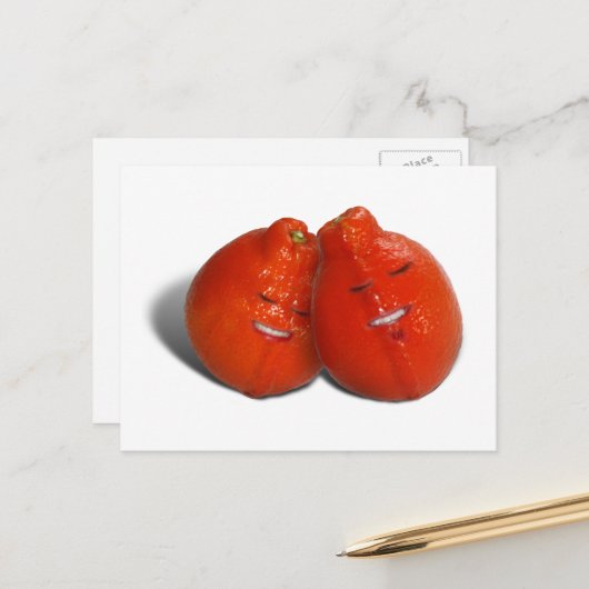 Tangerine Paar  Postkarte (Vorderseite/Rückseite Beispiel)